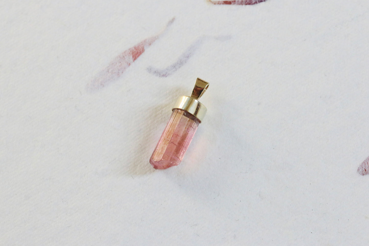 Blue cap tourmaline pendant