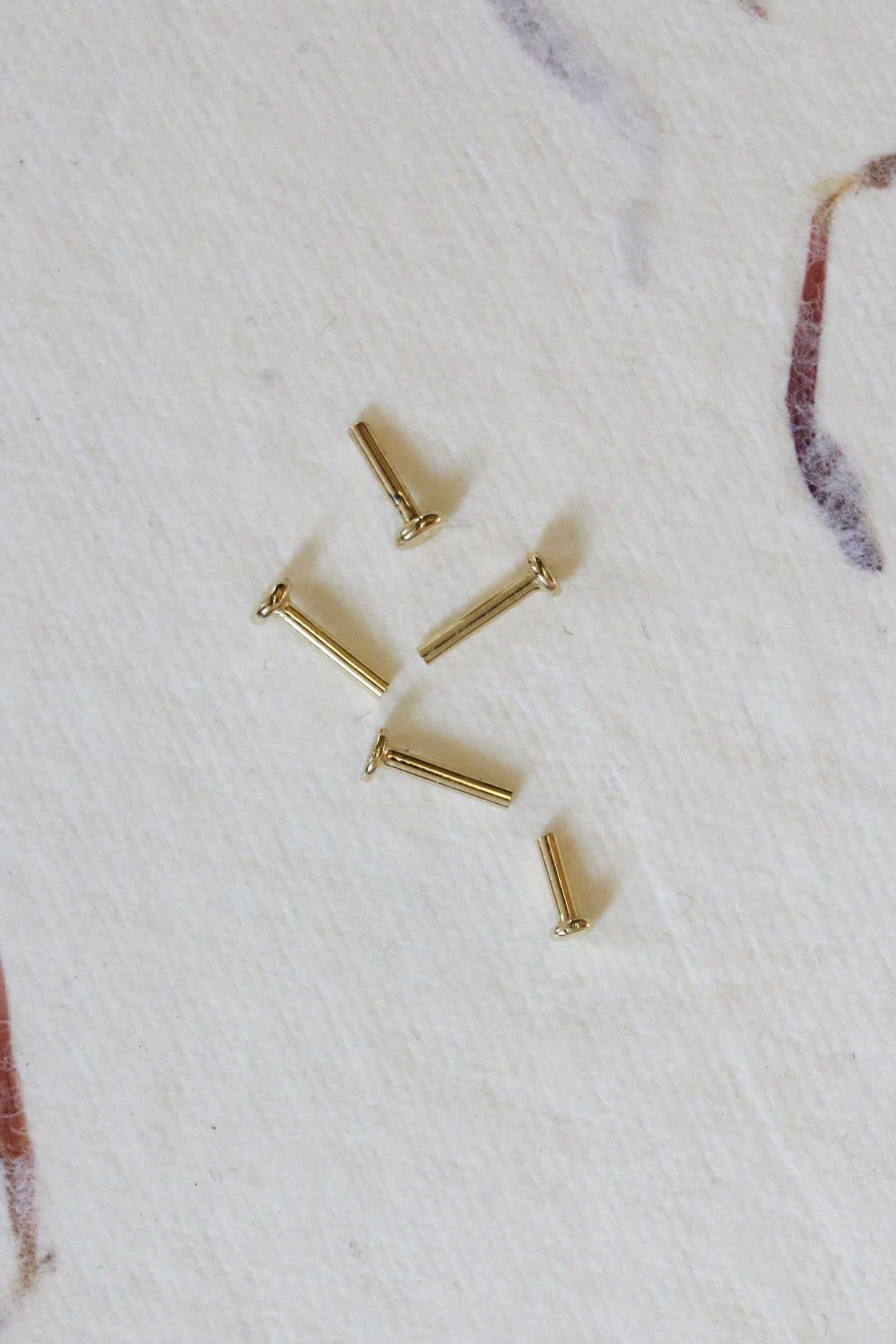 14K GG 1.2mm threaded flatback labret