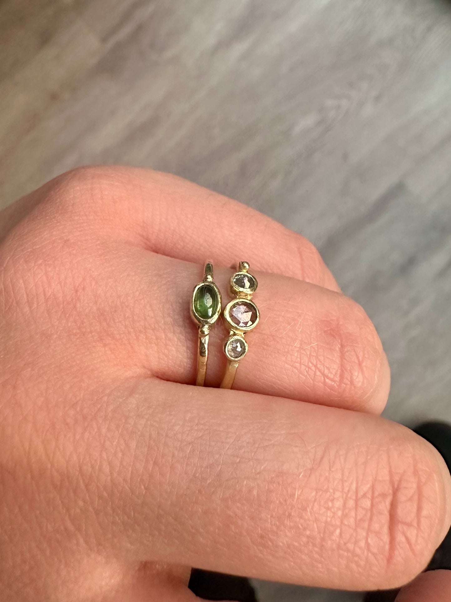 zout & peper diamanten ring