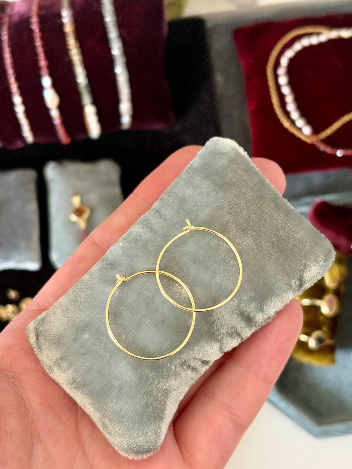Oorringen 14k geel goud 20mm