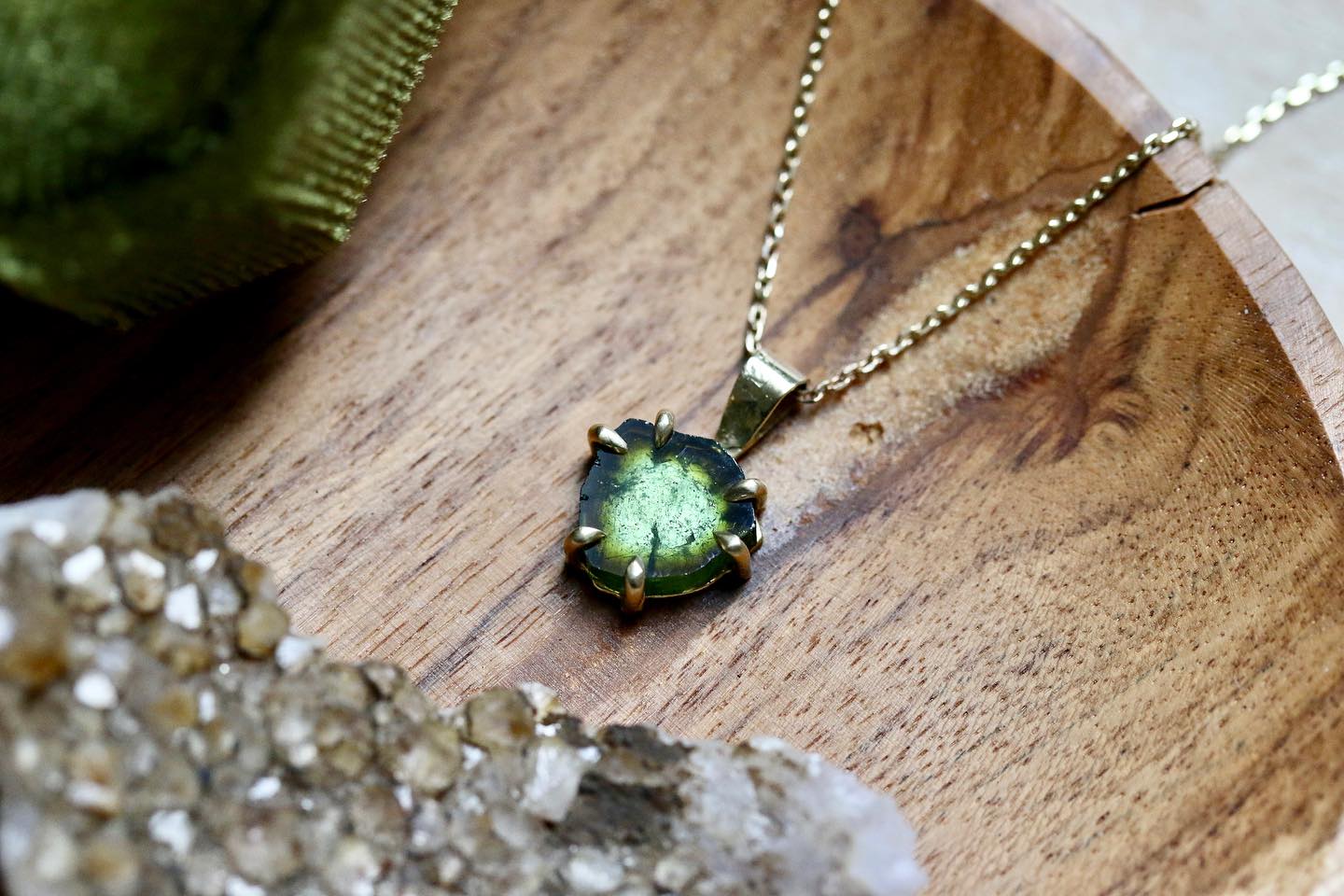 Green tourmaline pendant