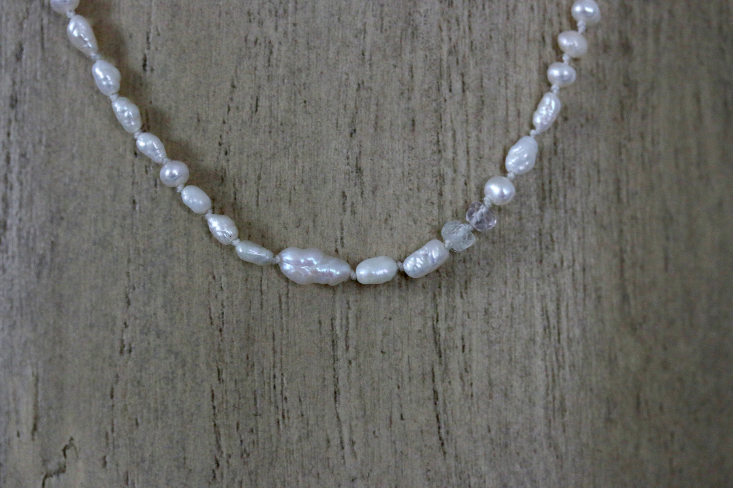 Barok parel ketting met handgemaakte kapittel sluiting