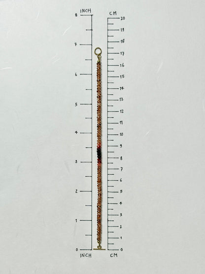 Gefacetteerde granaat & spinel armband