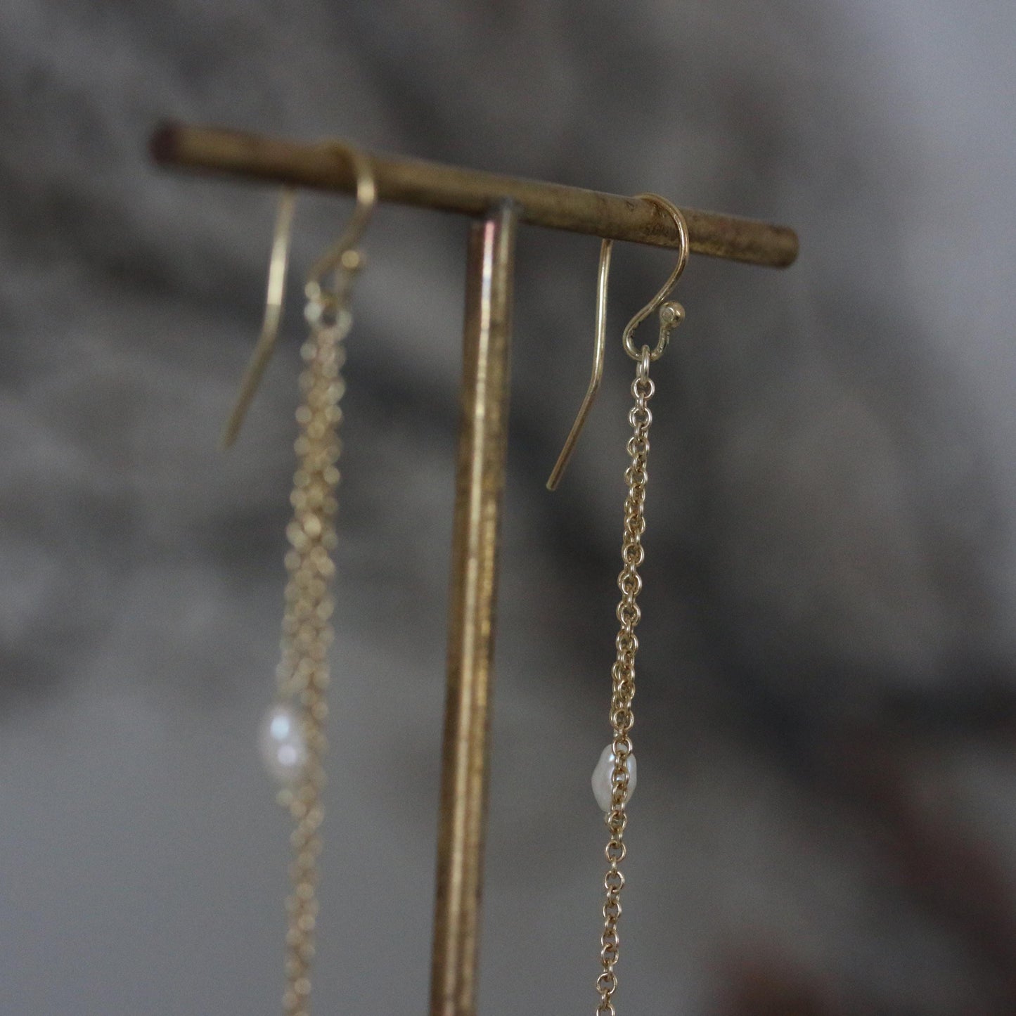 Druppeloorbellen met natuurlijke parels