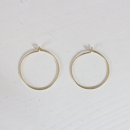 Oorringen 14k geel goud 20mm