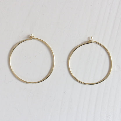 Oorringen 14k geel goud 20mm