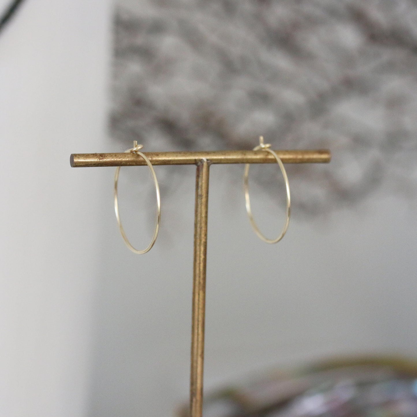 Oorringen 14k geel goud 20mm
