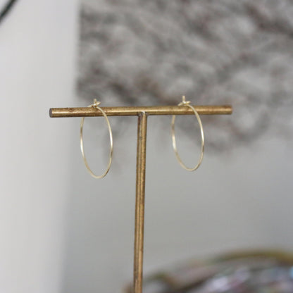 Oorringen 14k geel goud 20mm