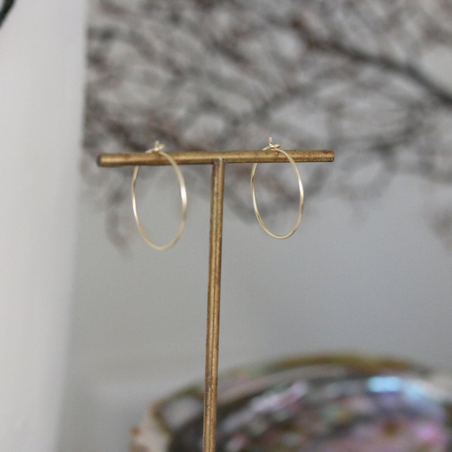 Oorringen 14k geel goud 20mm