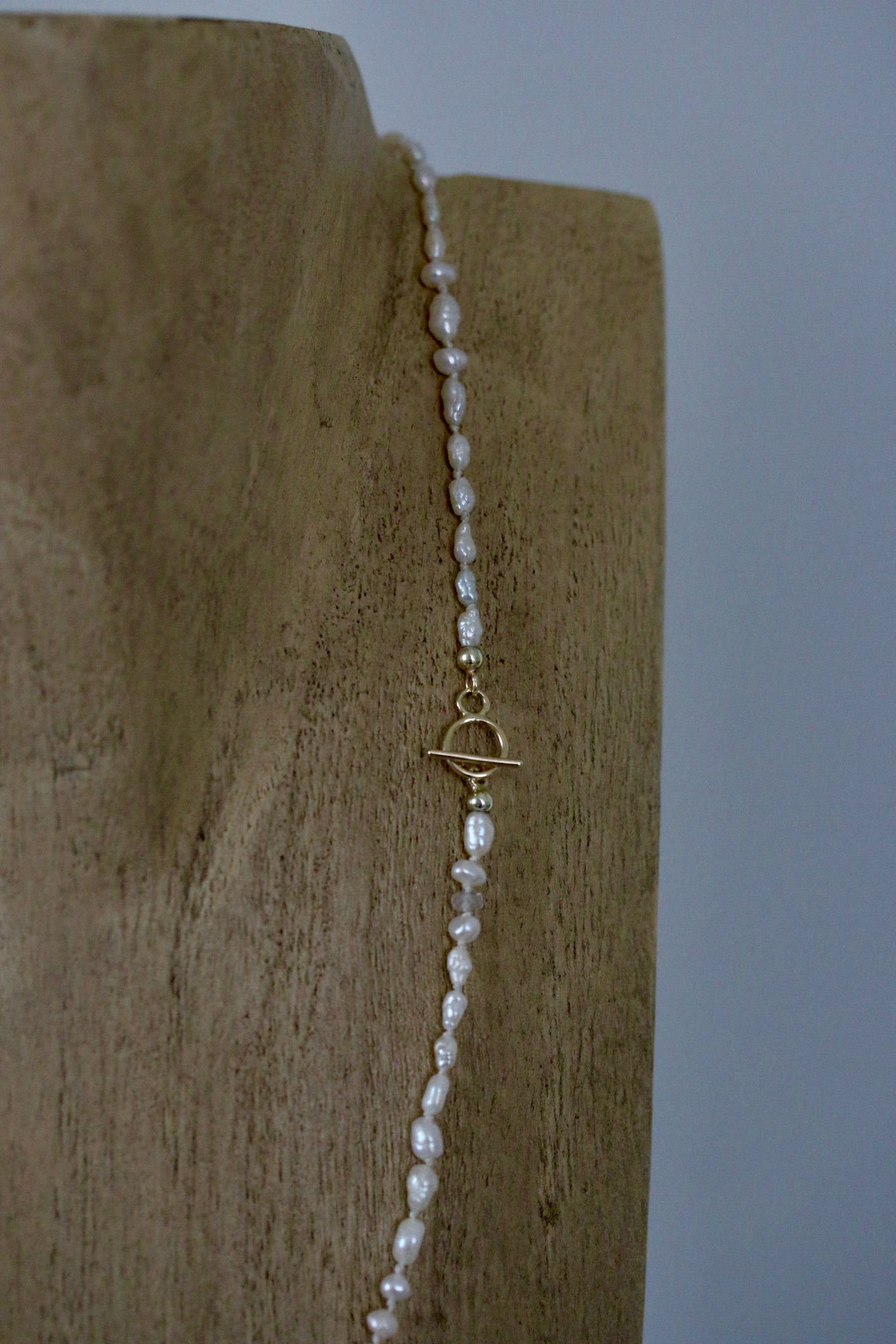 Barok parel ketting met handgemaakte kapittel sluiting