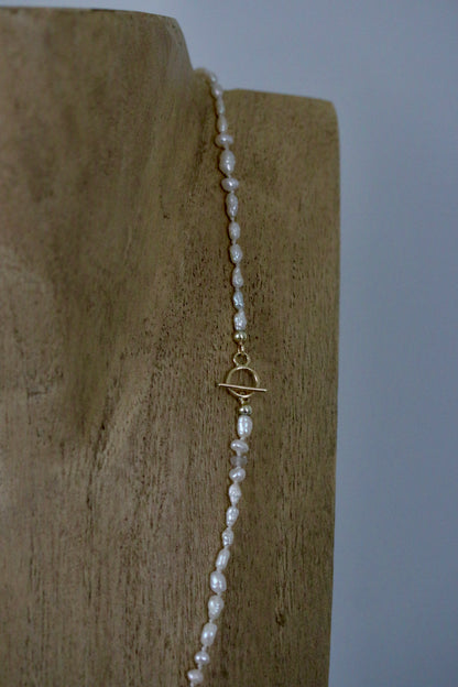 Barok parel ketting met handgemaakte kapittel sluiting
