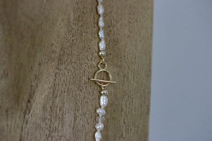 Barok parel ketting met handgemaakte kapittel sluiting