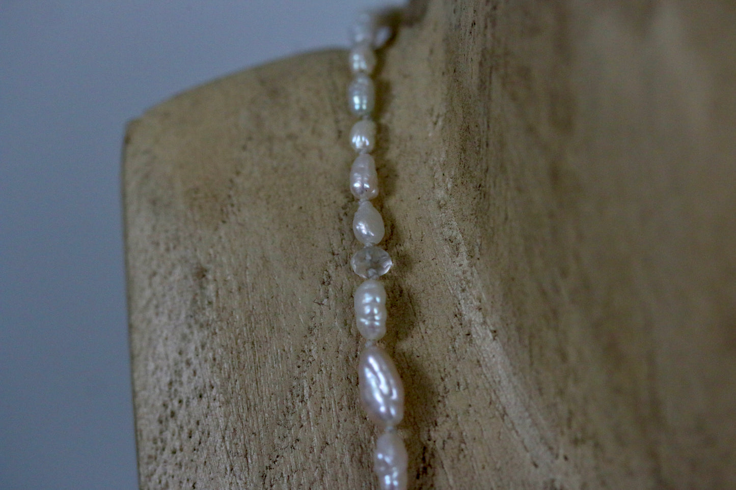Barok parel ketting met handgemaakte kapittel sluiting