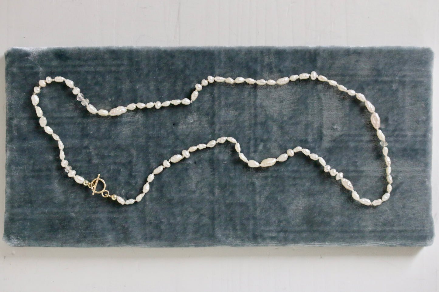 Barok parel ketting met handgemaakte kapittel sluiting