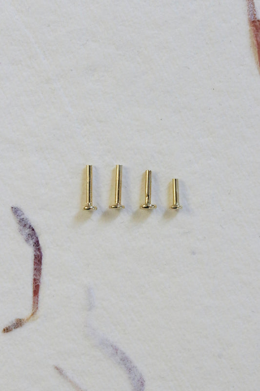 14K GG 1.0mm threadless flatback labret
