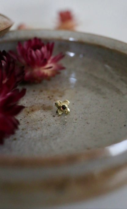 Granaat 14K GG geschroefde end