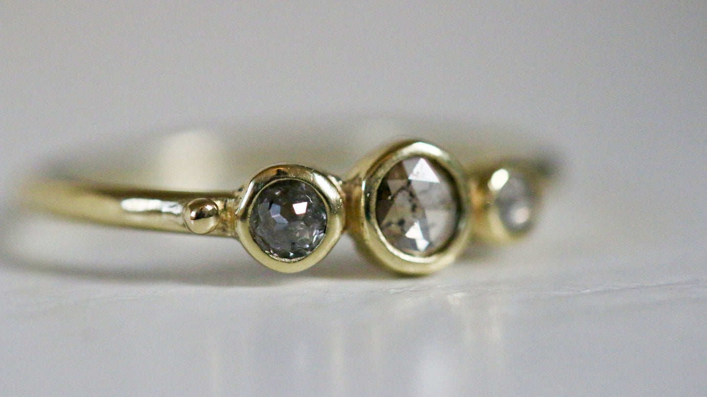 zout & peper diamanten ring