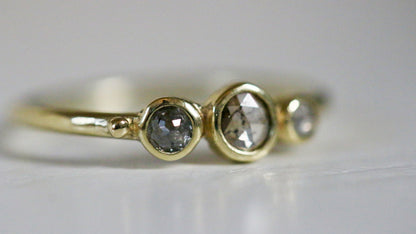 zout & peper diamanten ring
