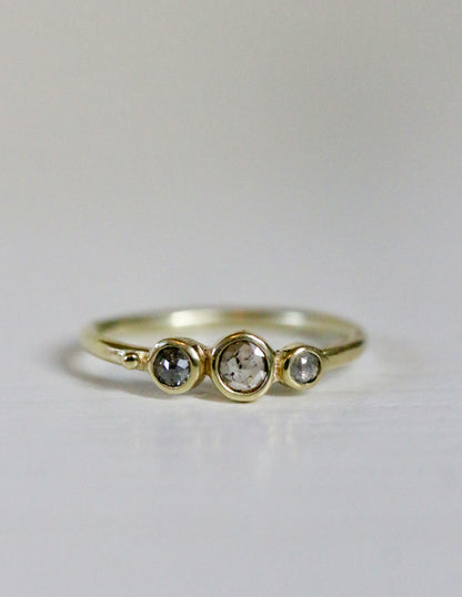 zout & peper diamanten ring