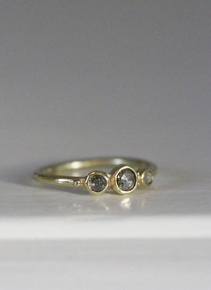 zout & peper diamanten ring