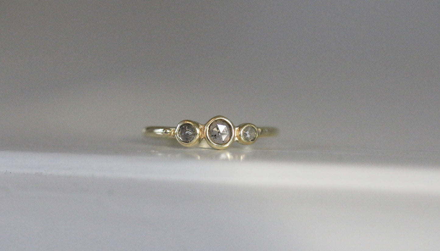 zout & peper diamanten ring