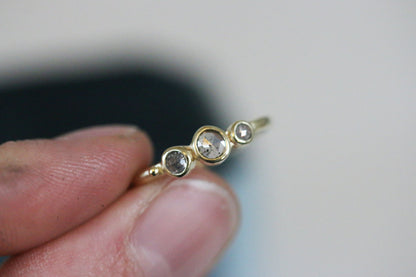 zout & peper diamanten ring