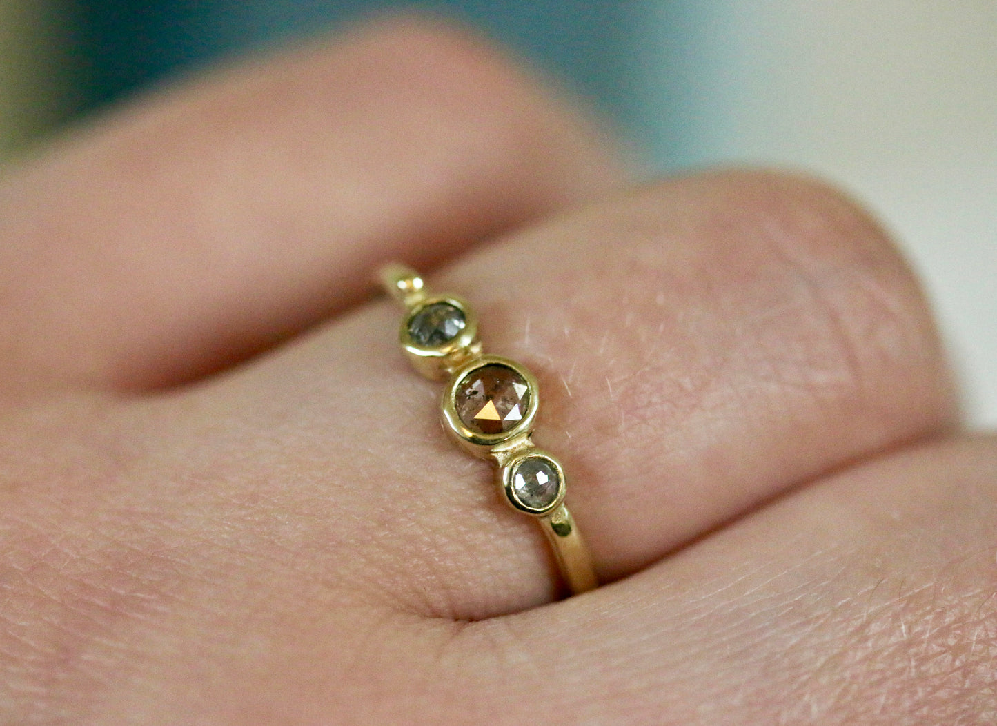 zout & peper diamanten ring