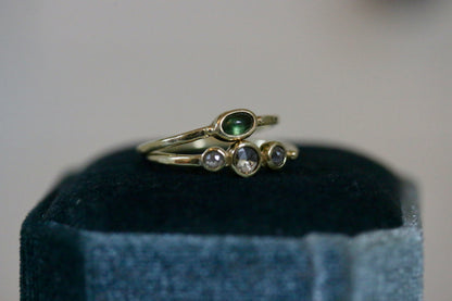 Groene saffier ring
