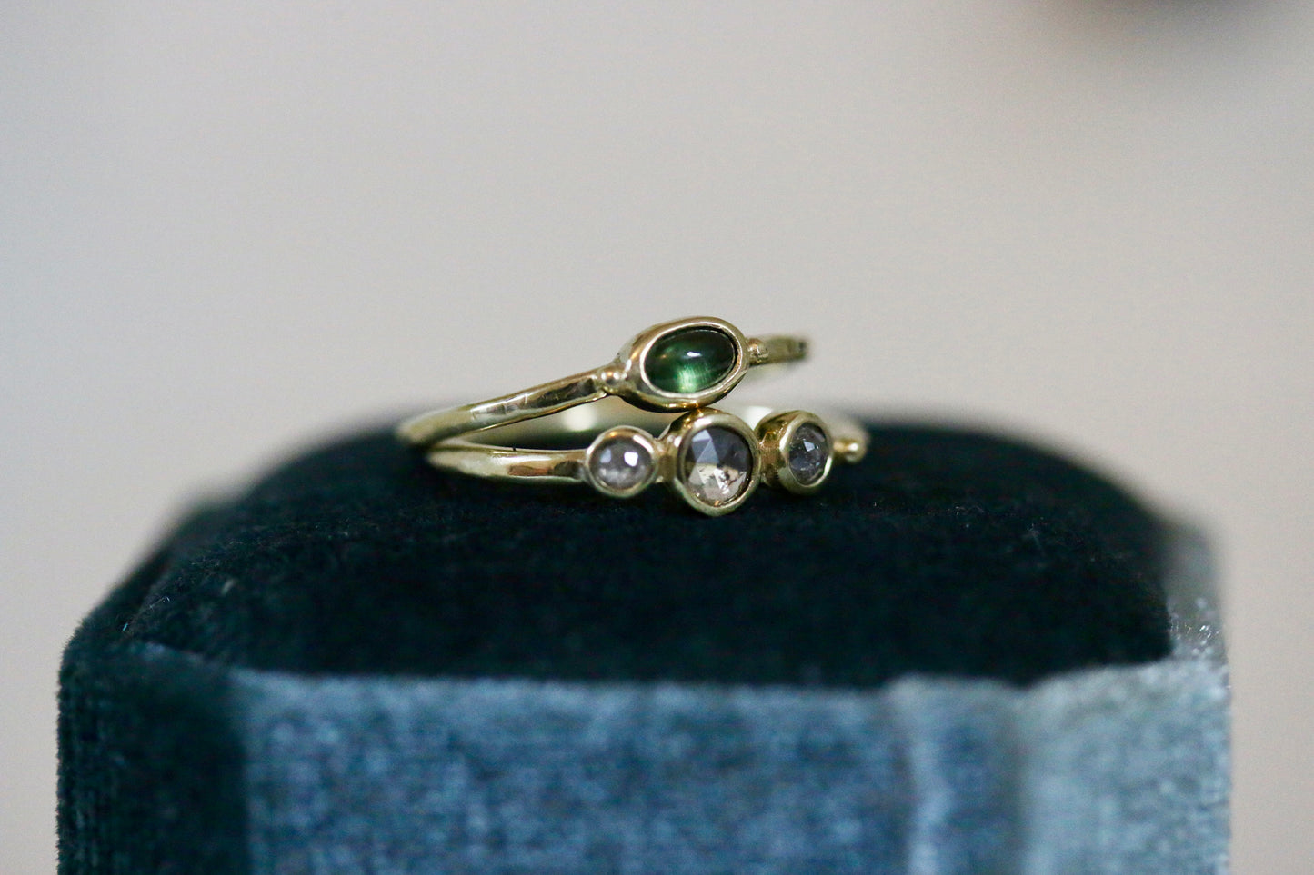 zout & peper diamanten ring