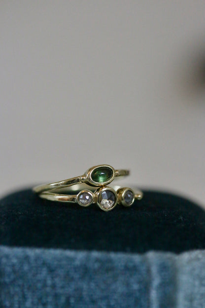 Groene saffier ring