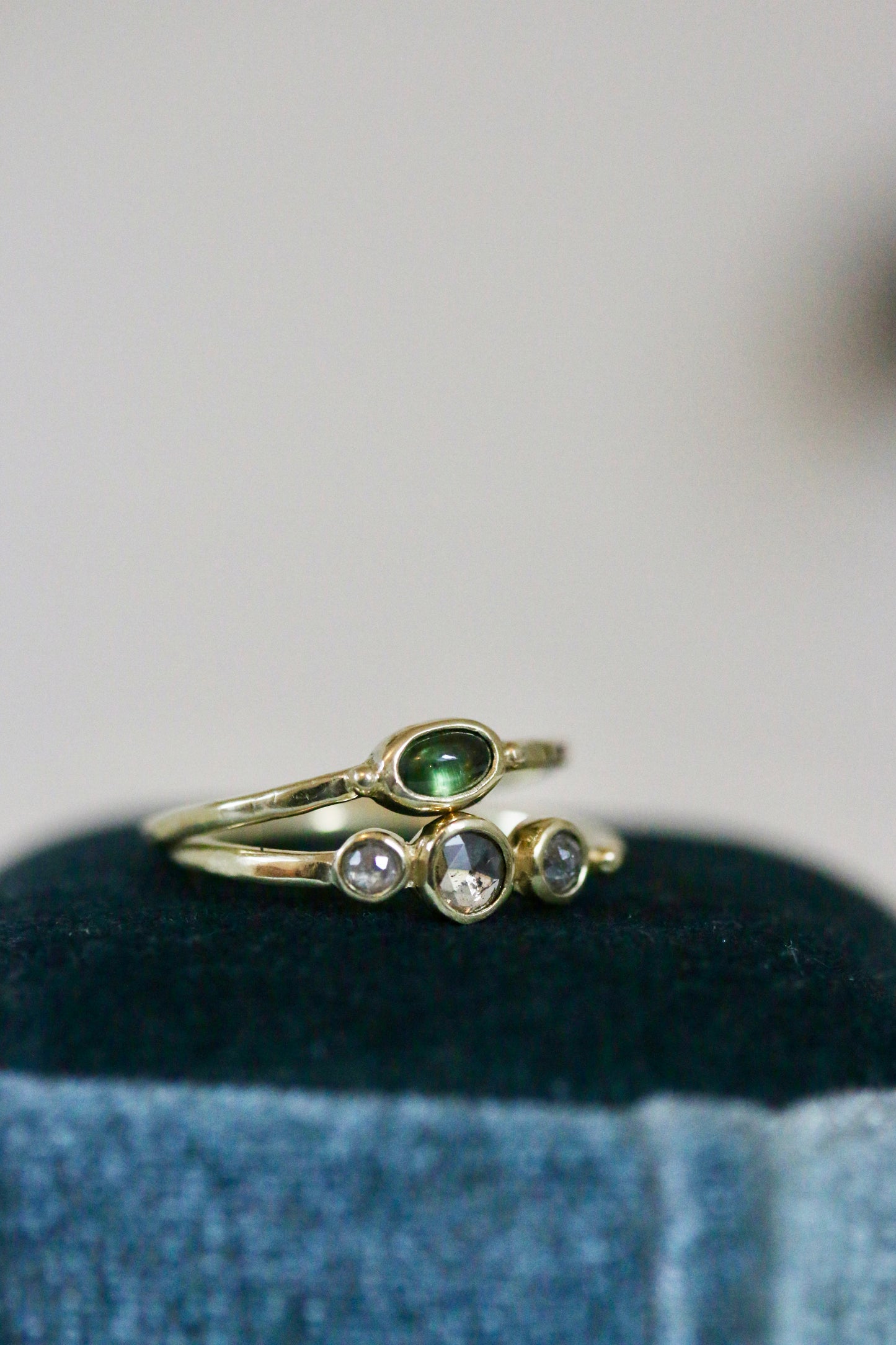 zout & peper diamanten ring