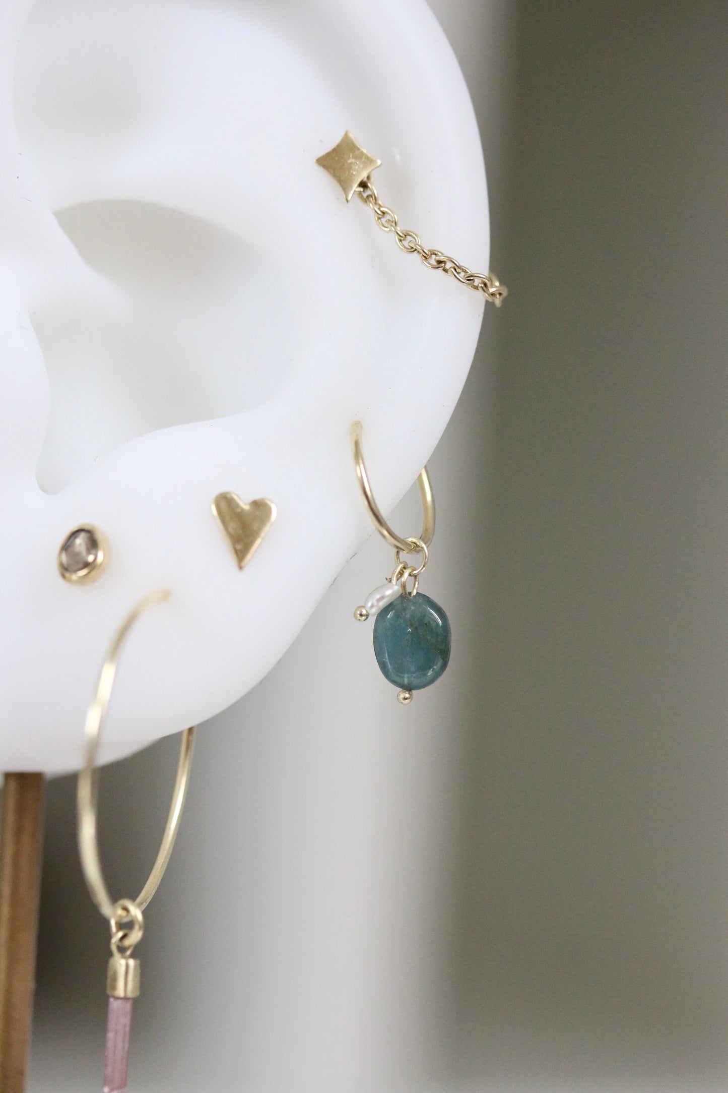 Toermalijn & parel charm