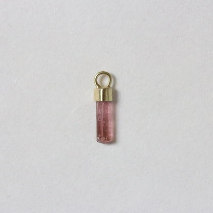 Mini ruwe roze & watermeloen toermalijn charm