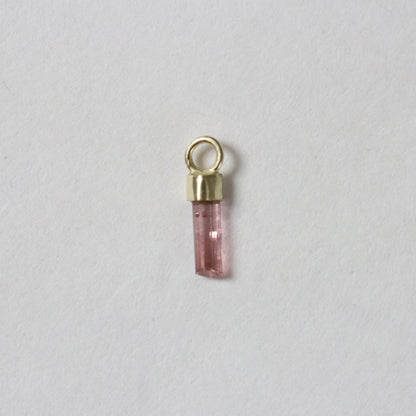 Mini ruwe roze & watermeloen toermalijn charm