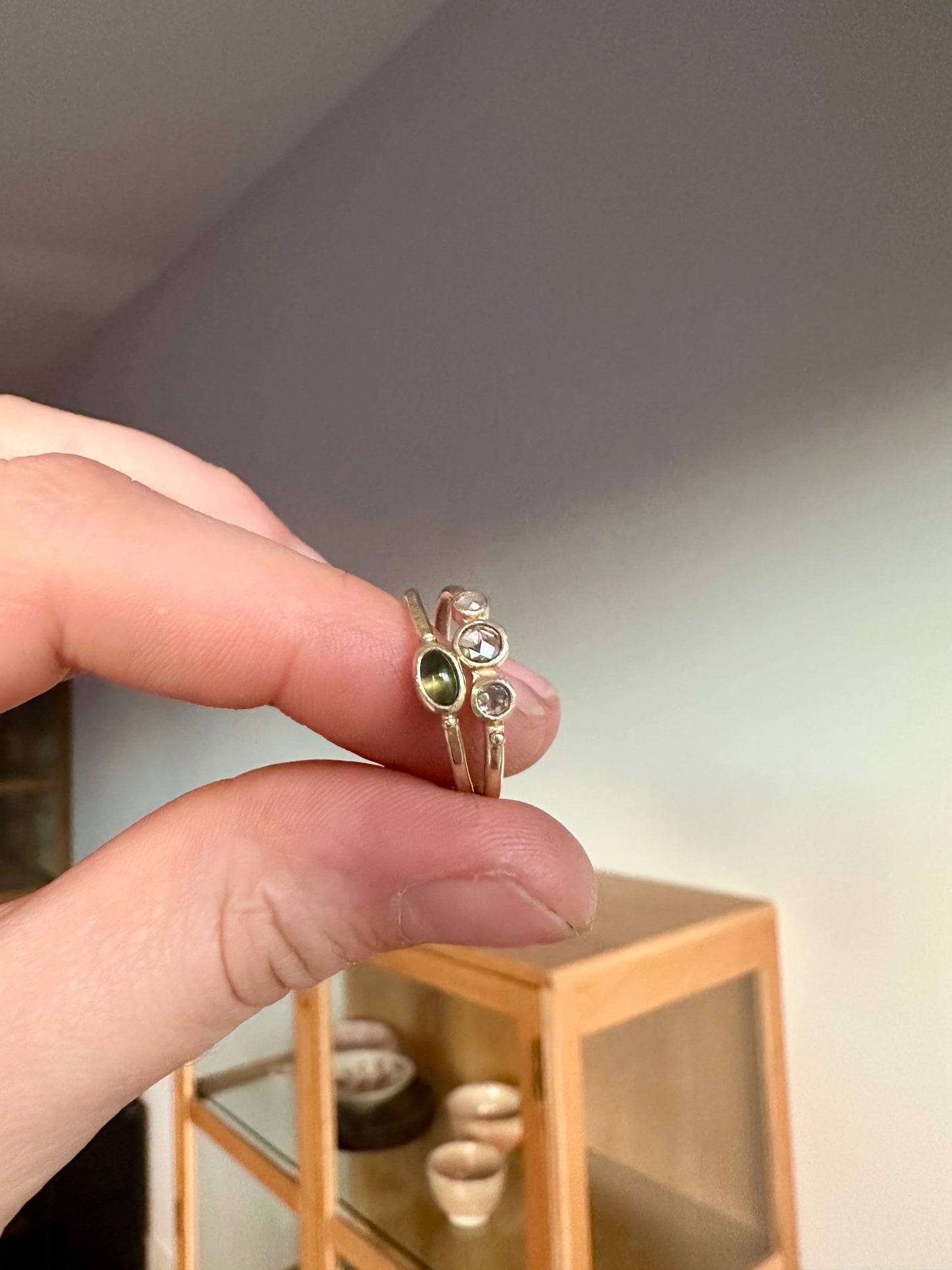 zout & peper diamanten ring