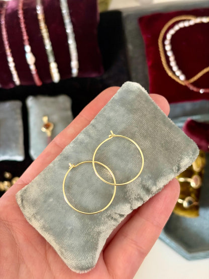 Oorringen 14k geel goud 20mm