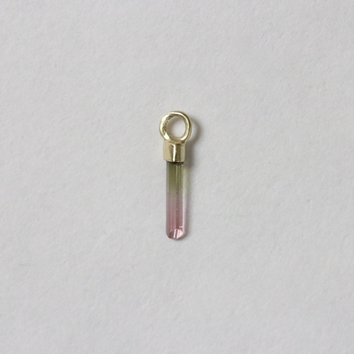Mini ruwe groene, watermeloen & roze toermalijn charm