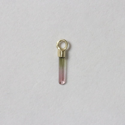 Mini ruwe groene, watermeloen & roze toermalijn charm