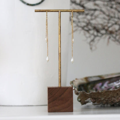 Druppeloorbellen met natuurlijke parels