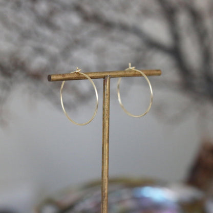 Oorringen 14k geel goud 20mm