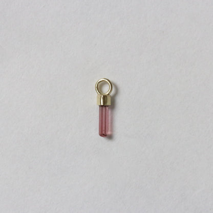Mini ruwe roze, groen & watermeloen toermalijn charm