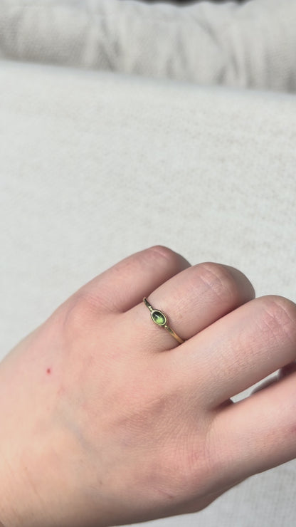 Groene saffier ring