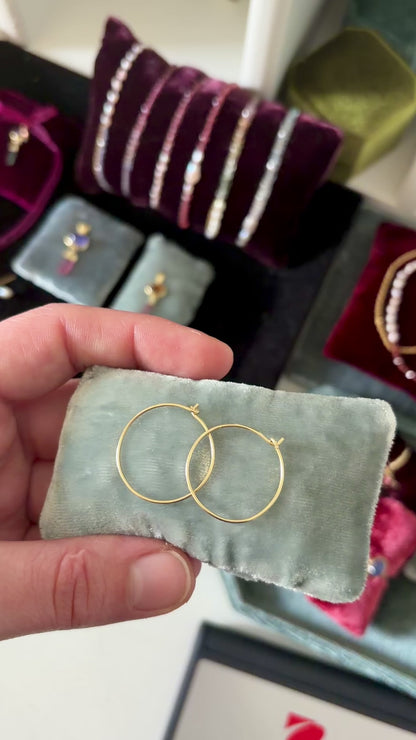 Oorringen 14k geel goud 20mm