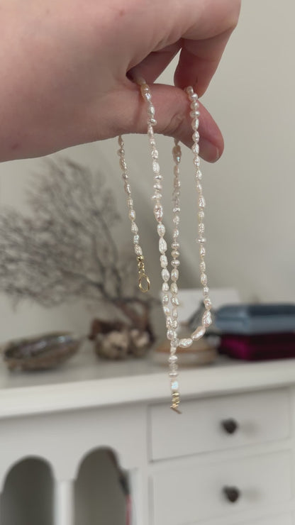 Barok parel ketting met handgemaakte kapittel sluiting