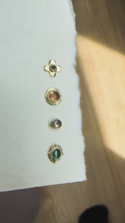 Toermalijn 14K GG geschroefde end